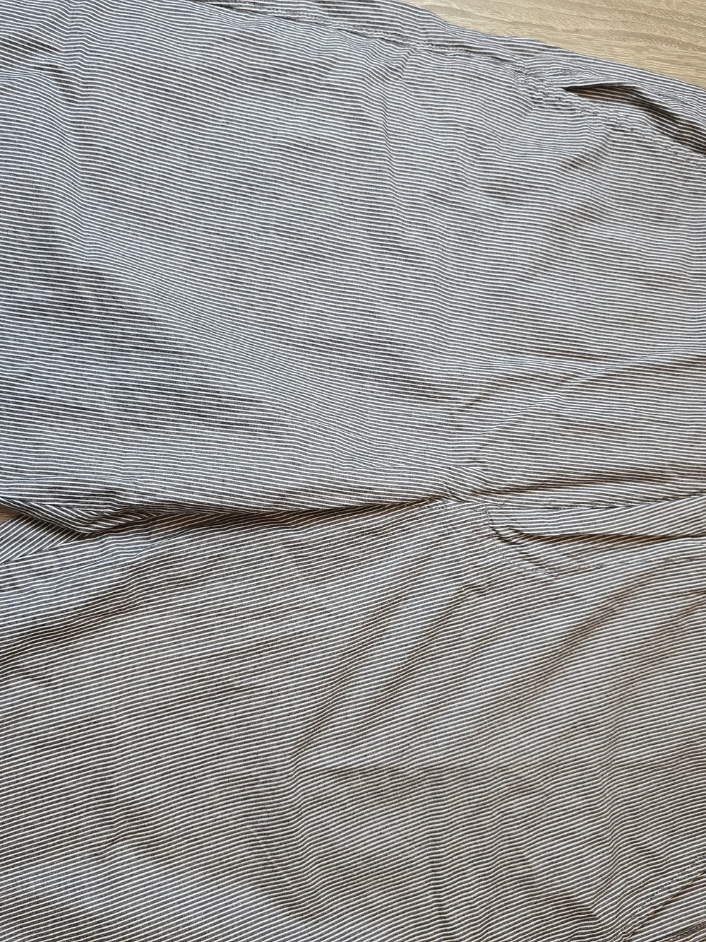J. Crew White Shirt with Black Pinstripes Interior